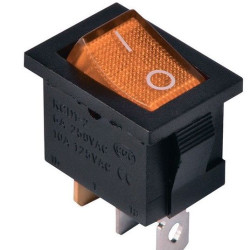 Перемикач TNSy KCD1-2-101N Y/B з підсвічуванням жовтий (TNSy5500690)