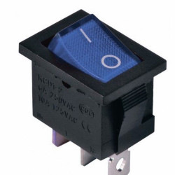 Перемикач TNSy KCD1-2-101N BL/B з підсвічуванням синій (TNSy5500691)