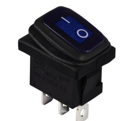 Перемикач TNSy KCD1-2-101WN BL/B з підсвічуванням IP65 синій (TNSy5500693)