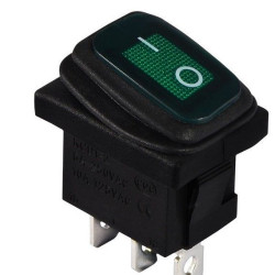 Перемикач TNSy KCD1-2-101WN G/B з підсвічуванням IP65 зелений (TNSy5500694)
