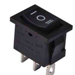Перекидний перемикач TNSy KCD1-2-103 B/B чорний (TNSy5500696)