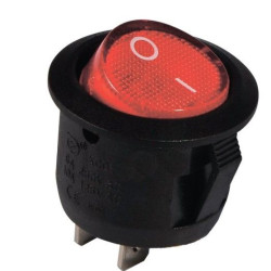 Перемикач TNSy KCD1-5-101 R/B круглий червоний (TNSy5500706)