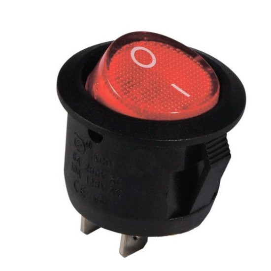 Перемикач TNSy KCD1-5-101 R/B круглий червоний (TNSy5500706)