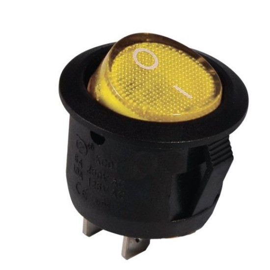 Перемикач TNSy KCD1-5-101 Y/B круглий жовтий (TNSy5500708)