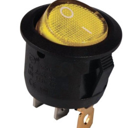 Перемикач TNSy KCD1-5-102 Y/B круглий жовтий (TNSy5500713)