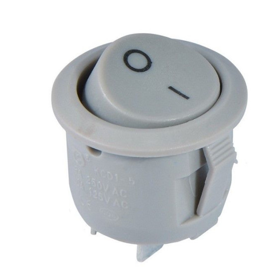 Перемикач TNSy KCD1-5-101 Grey/Grey круглий сірий (TNSy5500715)
