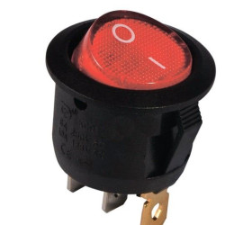 Перемикач TNSy KCD1-5-101N R/B круглий з підсвічуванням червоний (TNSy5500717)