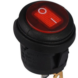 Перемикач TNSy KCD1-5-101WN R/B круглий з підсвічуванням IP65 червоний (TNSy5500724)