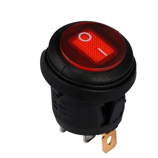 Перемикач TNSy KCD1-8-101 R/B круглий червоний (TNSy5500748)