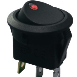 Перемикач TNSy KCD1-8-101EN R/B круглий з підсвічуванням червоний (TNSy5500749)