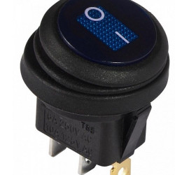 Перемикач TNSy KCD1-8-101WN BL/B круглий з підсвічуванням IP65 синій (TNSy5500753)