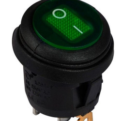 Перемикач TNSy KCD1-8-101WN G/B круглий з підсвічуванням IP65 зелений (TNSy5500754)