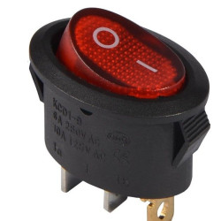 Перемикач TNSy KCD1-9-101N R/B овальний з підсвічуванням червоний (TNSy5500756)