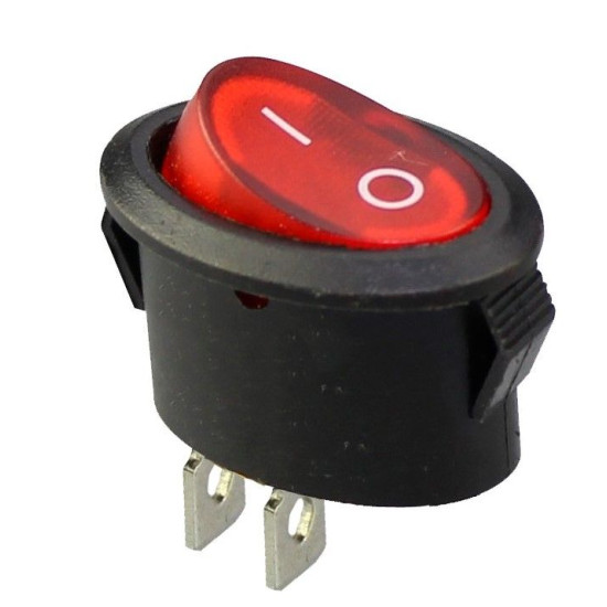 Перемикач TNSy KCD1-9-101 R/B овальний червоний (TNSy5500757)
