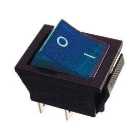 Перемикач TNSy KCD2-202N BL/B з підсвічуванням синій (TNSy5500777)