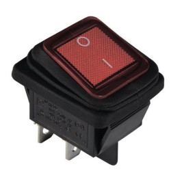 Перемикач TNSy KCD2-201WN R/B з підсвічуванням IP54 червоний (TNSy5500805)
