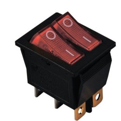 Перемикач TNSy KCD2-2101 R+R/B червоний (TNSy5500807)