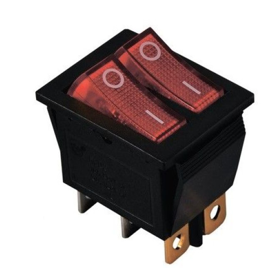 Перемикач TNSy KCD2-2101 R+R/B червоний (TNSy5500807)