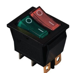 Перемикач TNSy KCD2-2101N G+R/B з підсвічуванням зелений+червоний (TNSy5500809)