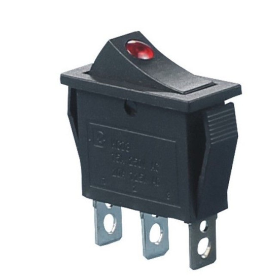 Перемикач TNSy KCD3-101EN R/B з підсвічуванням червоний (TNSy5500834)