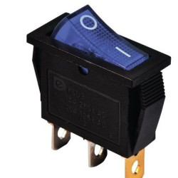 Перемикач TNSy KCD3-101N BL/B з підсвічуванням синій (TNSy5500836)