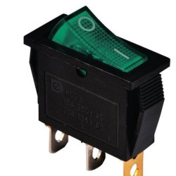 Перемикач TNSy KCD3-101N G/B з підсвічуванням зелений (TNSy5500837)