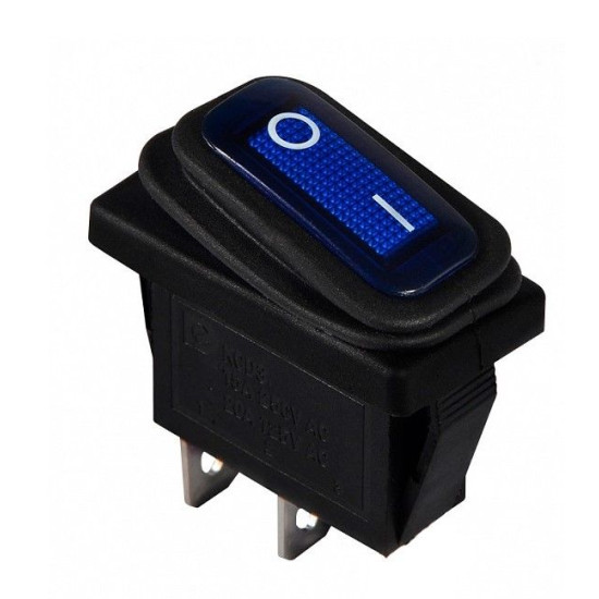 Перемикач TNSy KCD3-101WN BL/B з підсвічуванням IP54 синій (TNSy5500845)