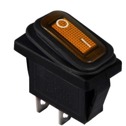 Перемикач TNSy KCD3-101WN YL/B з підсвічуванням IP54 жовтий (TNSy5500848)