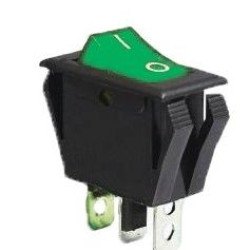 Перемикач TNSy KCD3-2-101NV G/B з підсвічуванням зелений (TNSy5500855)