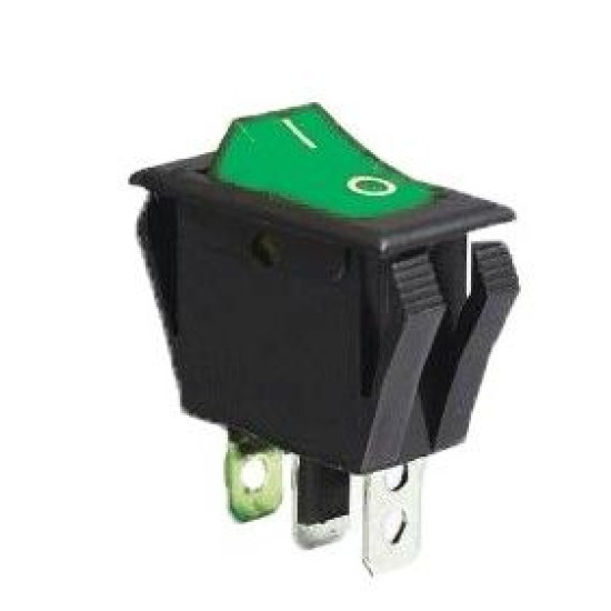 Перемикач TNSy KCD3-2-101NV G/B з підсвічуванням зелений (TNSy5500855)