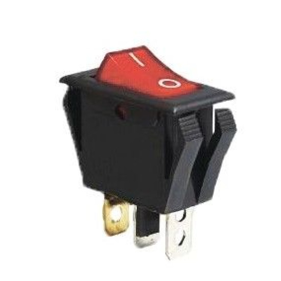 Перемикач TNSy KCD3-2-101NV R/B з підсвічуванням червоний (TNSy5500856)