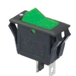 Перемикач TNSy KCD3-2-101V G/B з підсвічуванням зелений (TNSy5500857)