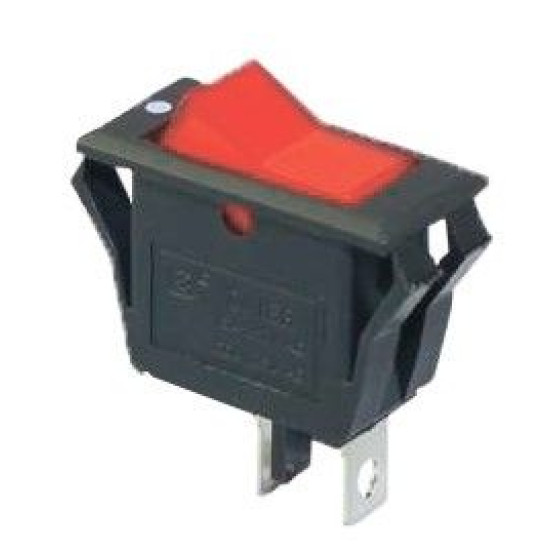 Перемикач TNSy KCD3-2-101V R/B з підсвічуванням червоний (TNSy5500858)