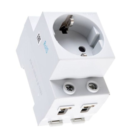 Розетка на DIN-рейку Chint AC30-111 із заземленням (775001)