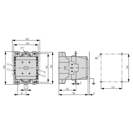 Контактор Eaton Moeller DILM185A/22 (RAC240)