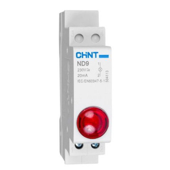 Модульний індикатор Chint ND9-1/R AC/DC230В червоний (594113)