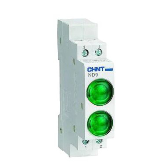 Модульний індикатор Chint ND9-2/GG AC/DC230В зелений (594133)