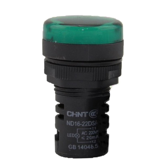 Індикатор Chint ND16-22DS/4 АС 110В зелений (592715)