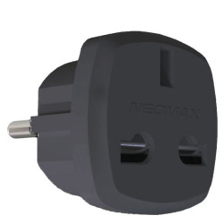 Адаптер британський Neomax чорний (NX1129)