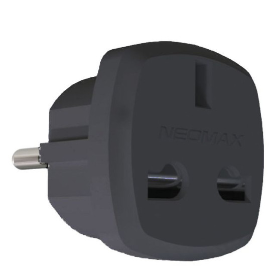 Адаптер британський Neomax чорний (NX1129)