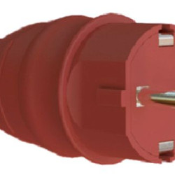 Вилка Neomax каучукова з заземленням червона (NX2200)