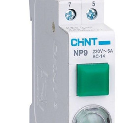 Модульна кнопка Chint NP9-10D3/1 з підсвіткою 1NO AC/DC 230В зелена (584054)