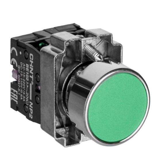 Кнопка Chint NP2-BA31 1NO IP40 зелена (573956)