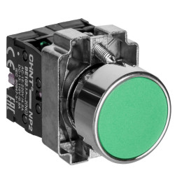 Кнопка Chint NP2-BA35 1NO+1NC IP40 зелена (573964)