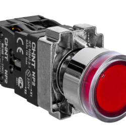 Кнопка Chint NP2-BW3465 1NO+1NC червона AC/DC 230В IP40 (574366)