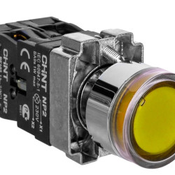 Кнопка Chint з підсвіткою NP2-BW3565 AC/DC230В жовта 1NO+1NC IP40 (574380)