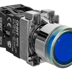 Кнопка Chint NP2-BW3665 1NO+1NC синя AC/DC 230В IP40 (575725)