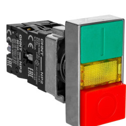 Подвійна кнопка Chint NP2-BW8465 1NO+1NC AC 230В IP40 (574789)