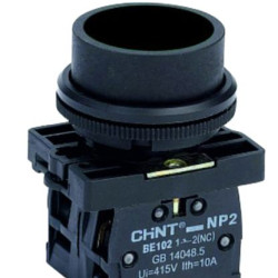 Пластикова кнопка Chint NP2-EA21 1NO чорна IP40 (574084)