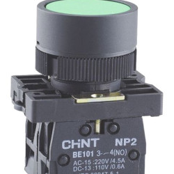 Пластикова кнопка Chint NP2-EA31 1NO зелена IP40 (574085)